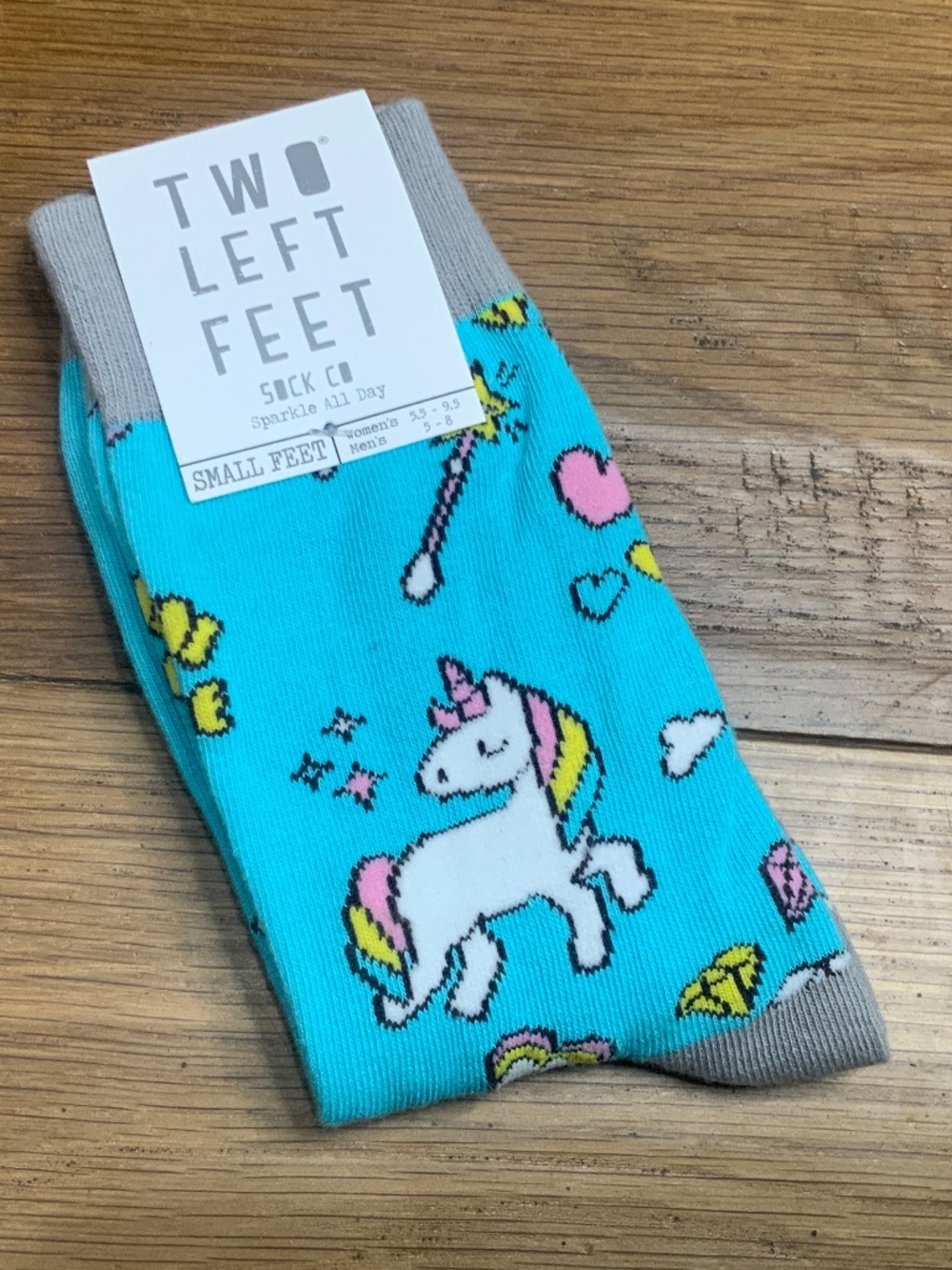 Unicorn “Two Left Feet” Brand Socks New WIth Tags